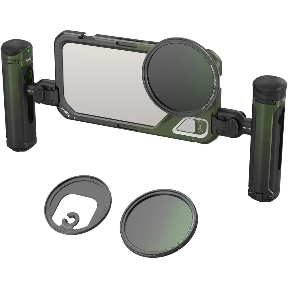 

Mobile Video Kit with Pro Max Wireless Quick Release Handles, Enhanced 67MM Magnetic ND Filter, Filter Adapter, and Rig for YouT