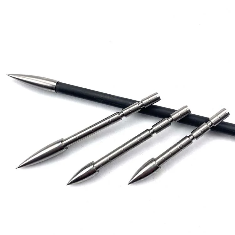 12pcs ID 4.2 mm 80/100/120/150/170/200 Grain Arrow Head Stainless Steel Arrow Tip Archery Accessory