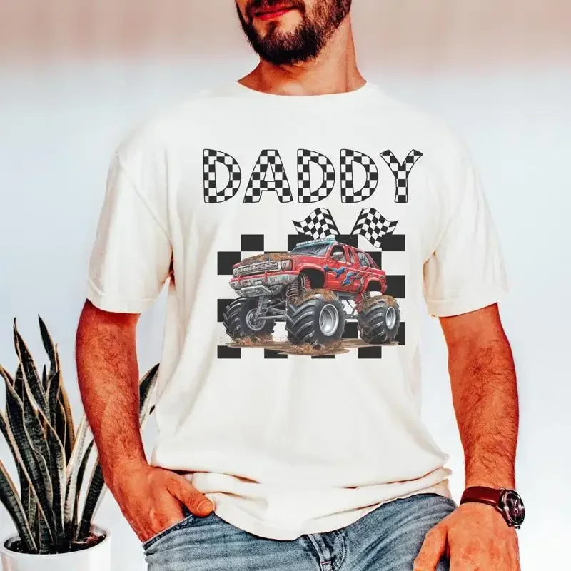 Monster Truck Dad T Shirt Jam Family Birthday Party Boy New Lover