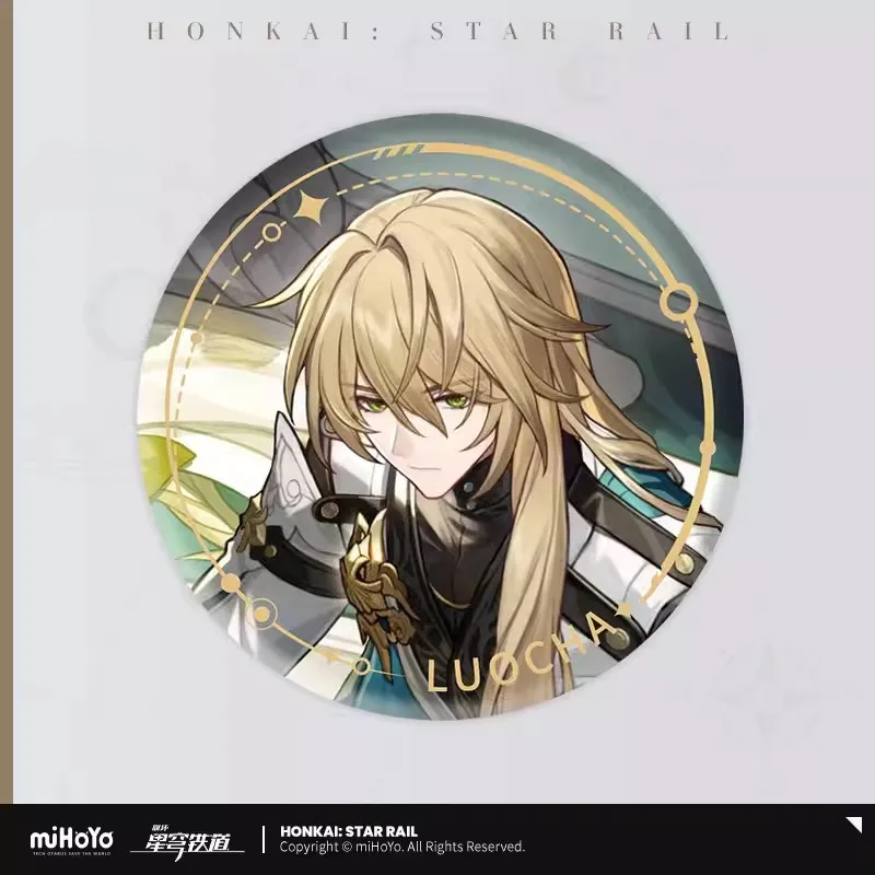 miHoYo Official Honkai Star Rail Standing Series Tinplate Badge Abundant Life BaiLu LuoCha NaTaSha LYNX Cosplay Secondary Gift