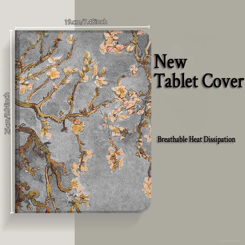 حافظة كمبيوتر لوحي عتيقة على شكل زهرة فنية لجهاز iPad Pro Air Mini 1 2 3 4 5 6 7 8th 9th 10th 11th 10.2 9.7 10.5 10.9 11 12.9 #6