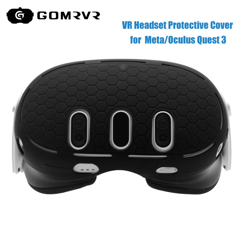 GOMRVR Protective Cover For Meta Quest 3 VR headset Cover Silicone Case Protective Sleeve Headset Dustproof Face VR Accessories