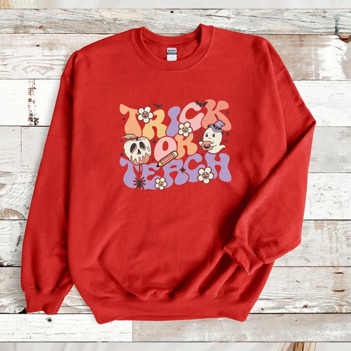 Teacher Halloween Sweatshirt Teacher Halloween Shirt Halloween Teacher Jumper Spooky Teach Back To School Sweater Spooky Season