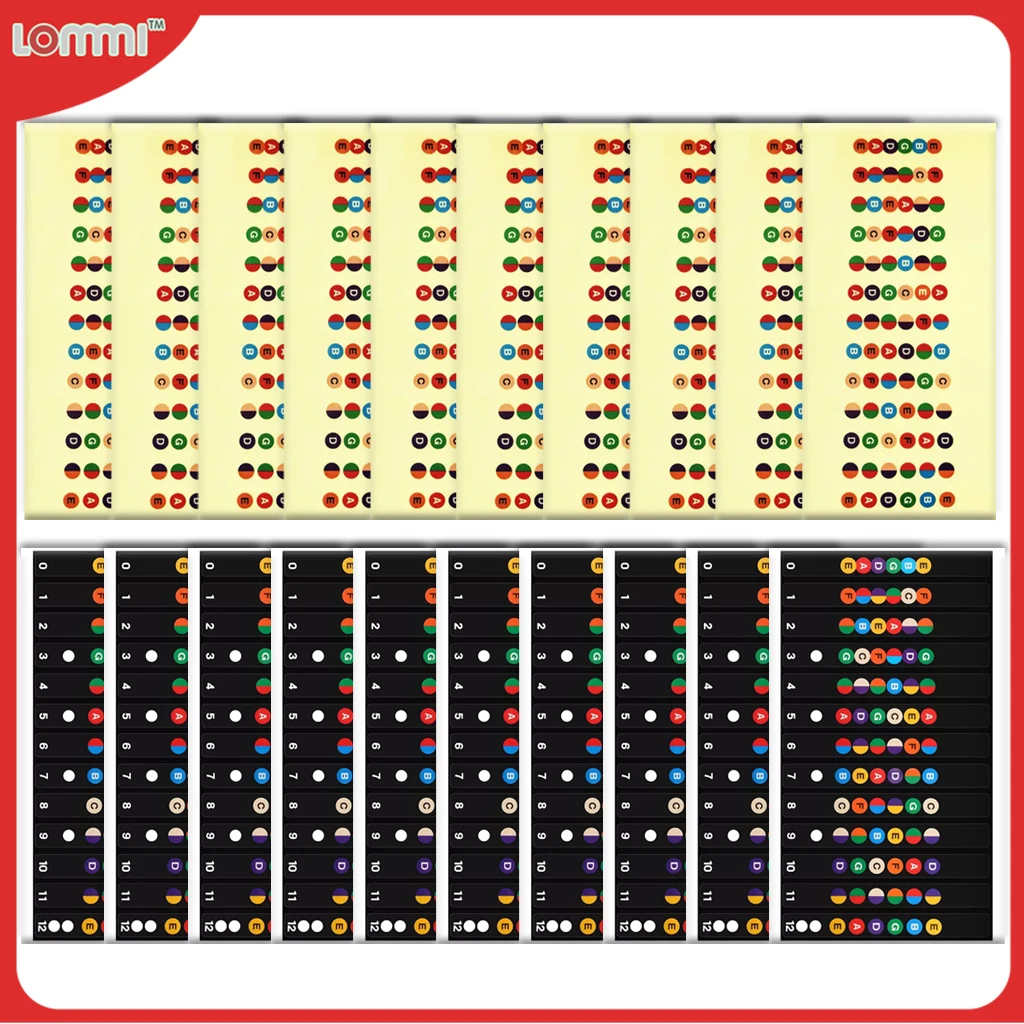 

Guitar Fretboard Notes Map Labels Sticker Fingerboard Fret Decals for 6 String Acoustic Electric Guitarra