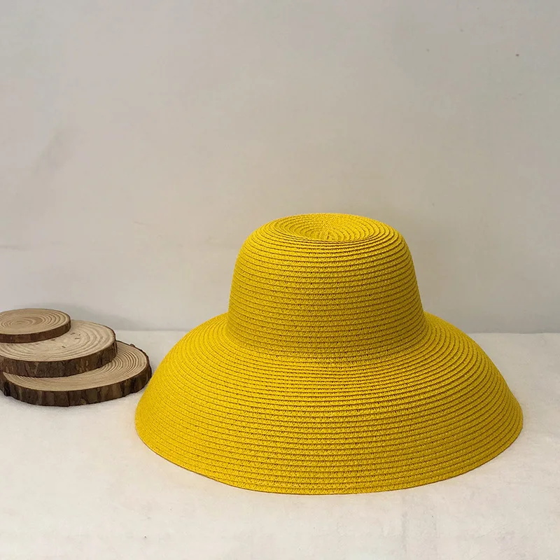 Sun Hat Women\'s cap Hats For Women Men Summer Straw Hat Sun Protection Hats Wide Brim Vintage Protection Fashion Straw Visor