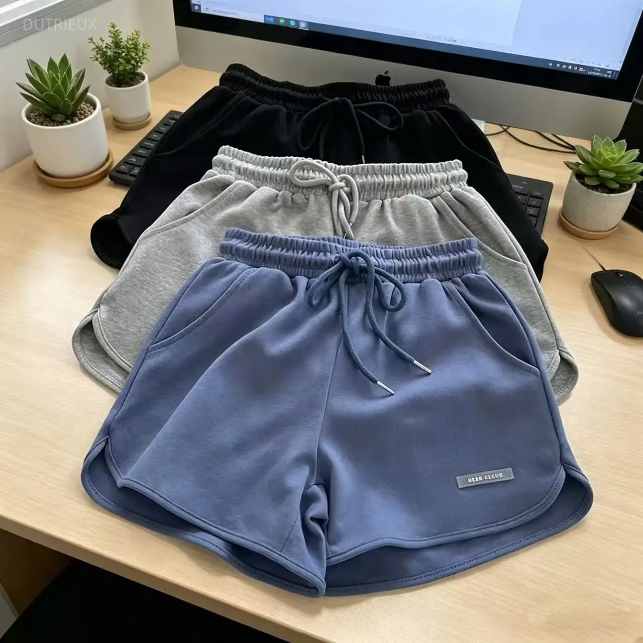 American Vintage Preppy Style Casual Shorts Lace Up Elastic High Waist Hot Pants Fashion All-match Y2k Aesthetic Pantalones