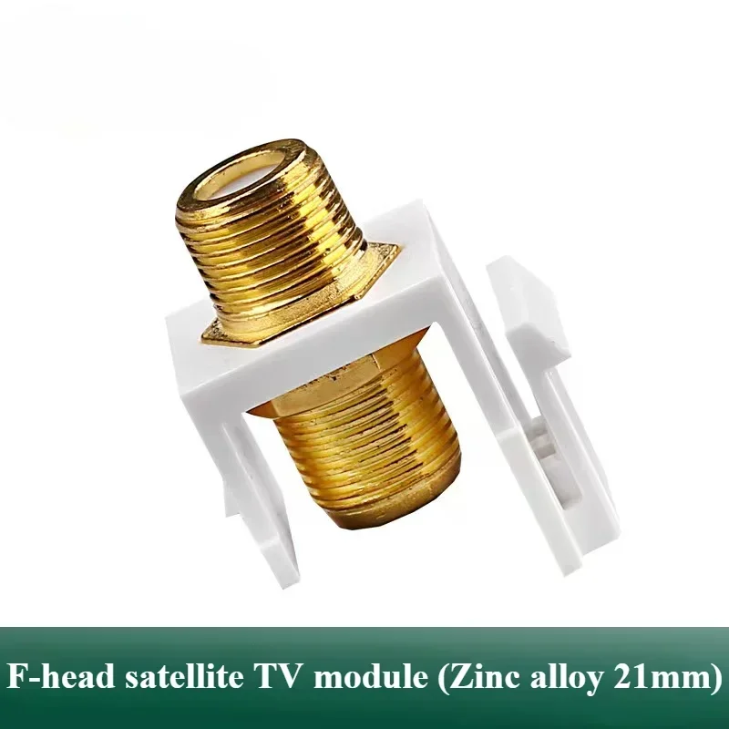 10pcs Coax Keystone Jack Insert,F-Type RG6 Cable Extender Female to Female for Wall Plate and Patch Panel
