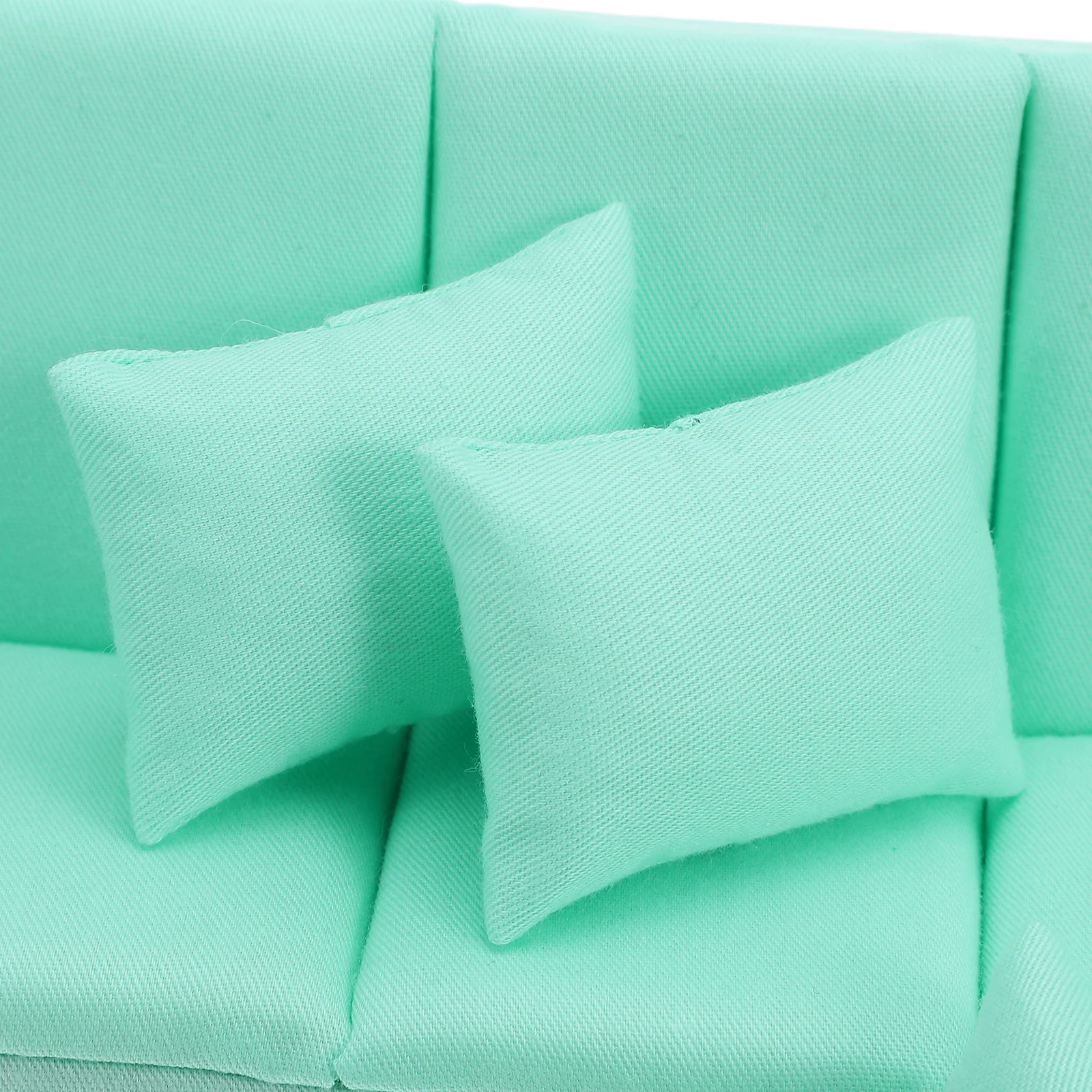 Móveis para casa de bonecas, sofá com travesseiro, mini poltrona para sala de estar, decoração em miniatura