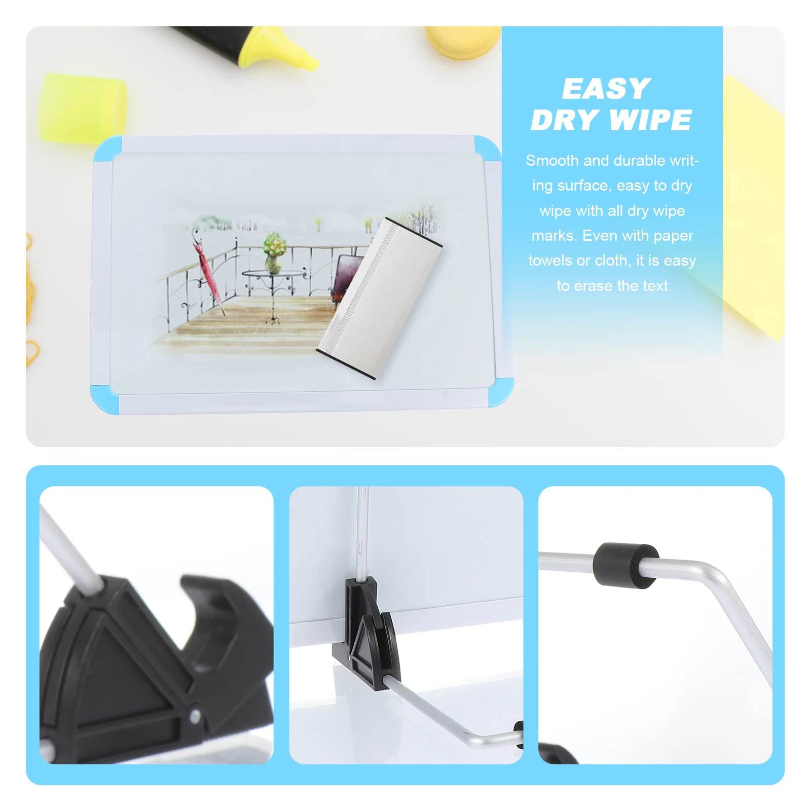 1Set Double-Sided Magnetic Writable Whiteboard with Stand for Office Message Painting Drawing Board Educational Use