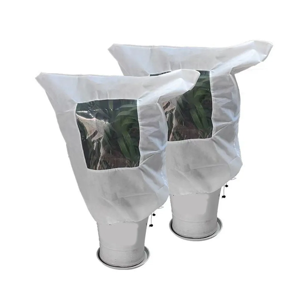 

2pcs Plant Protection Covers Winter Frost Shield Non Woven Fabric Designed for Horticultural Cold Weather Protection