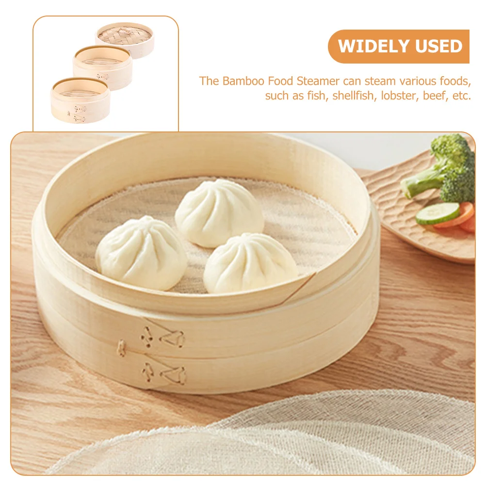 

1Set Bamboo Steamer Material Kitchen Cooking Tool Large Size Bun Dumpling Steamer Basket Kitchen Accessory