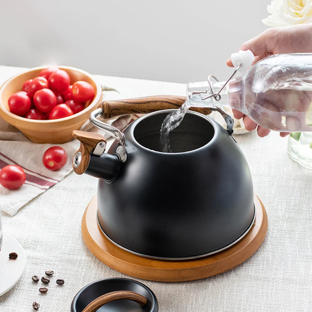 

Stainless Steel Whistle Kettle Large Capacity Automatic Sounding Tea Pot Portable Boiling Water Pitcher Household Use