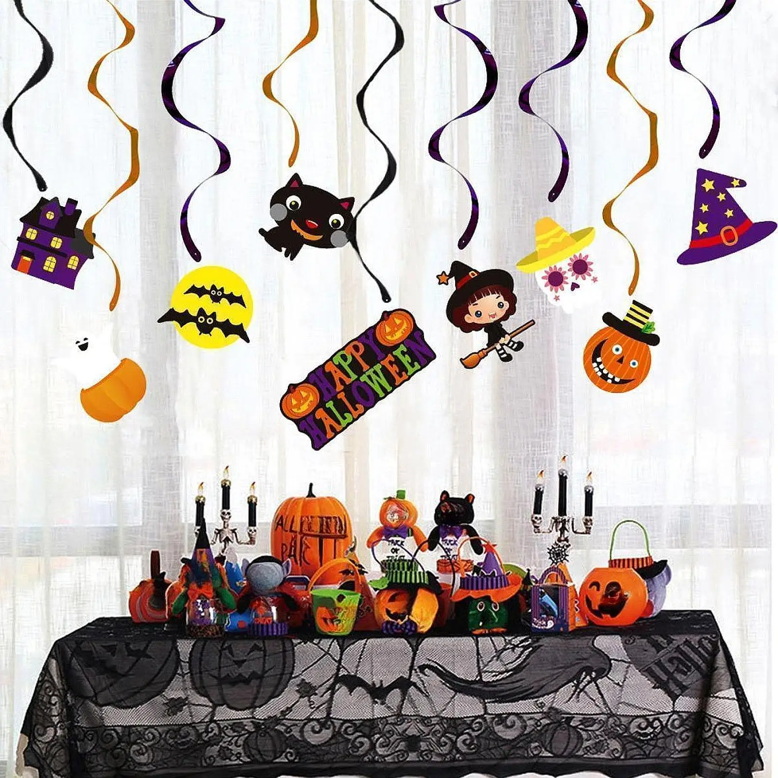 Décoration d'Halloween pour délégations et Chambre à Coucher, 9x