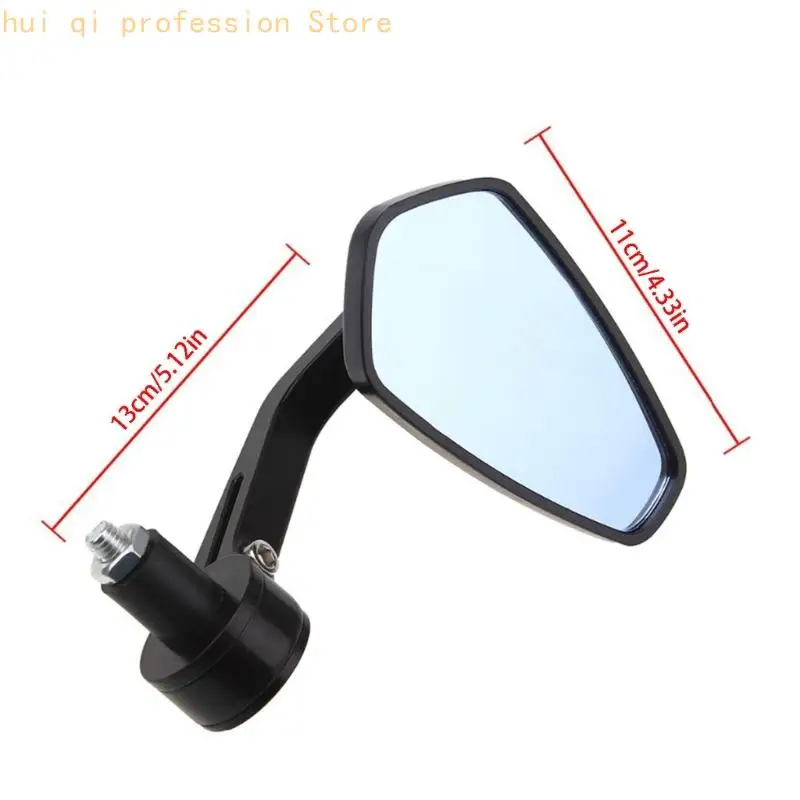 Kundenspezifisches Motorradspiegelpaar für 22 mm 7/8 Zoll-Lenker, Aluminium-Seitenspiegel mit verstellbaren gebogenen Armen und – Detail 6