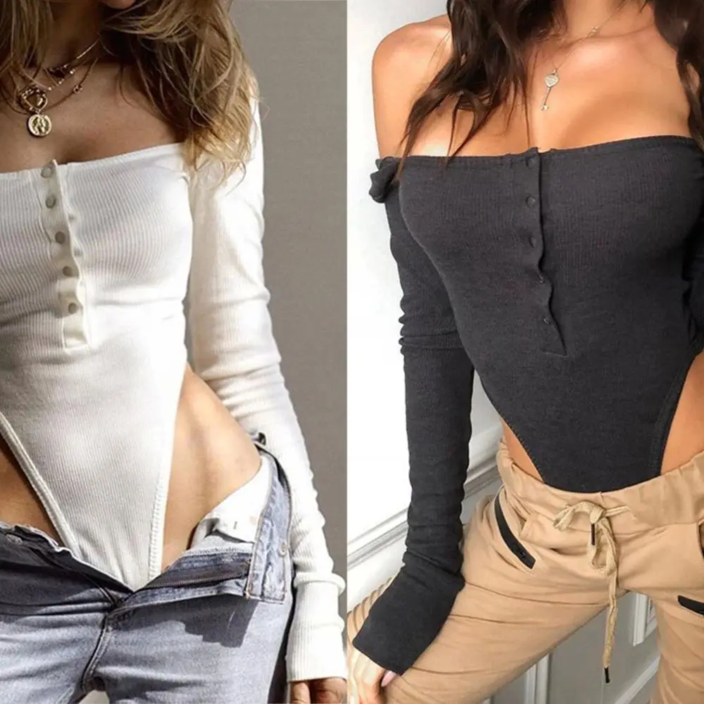 Abiti da donna sexy aderenti con spalle scoperte a vita bassa Or-orts Han-Ma Tessuto a maniche lunghe Design Abiti casual da donna