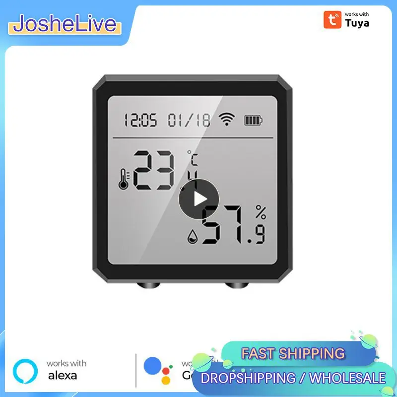 

Tuya Smart WiFi Temperature Humidity Sensor with LCD Screen Wireless Smart Thermometer Hygrometer Works Alexa Hey