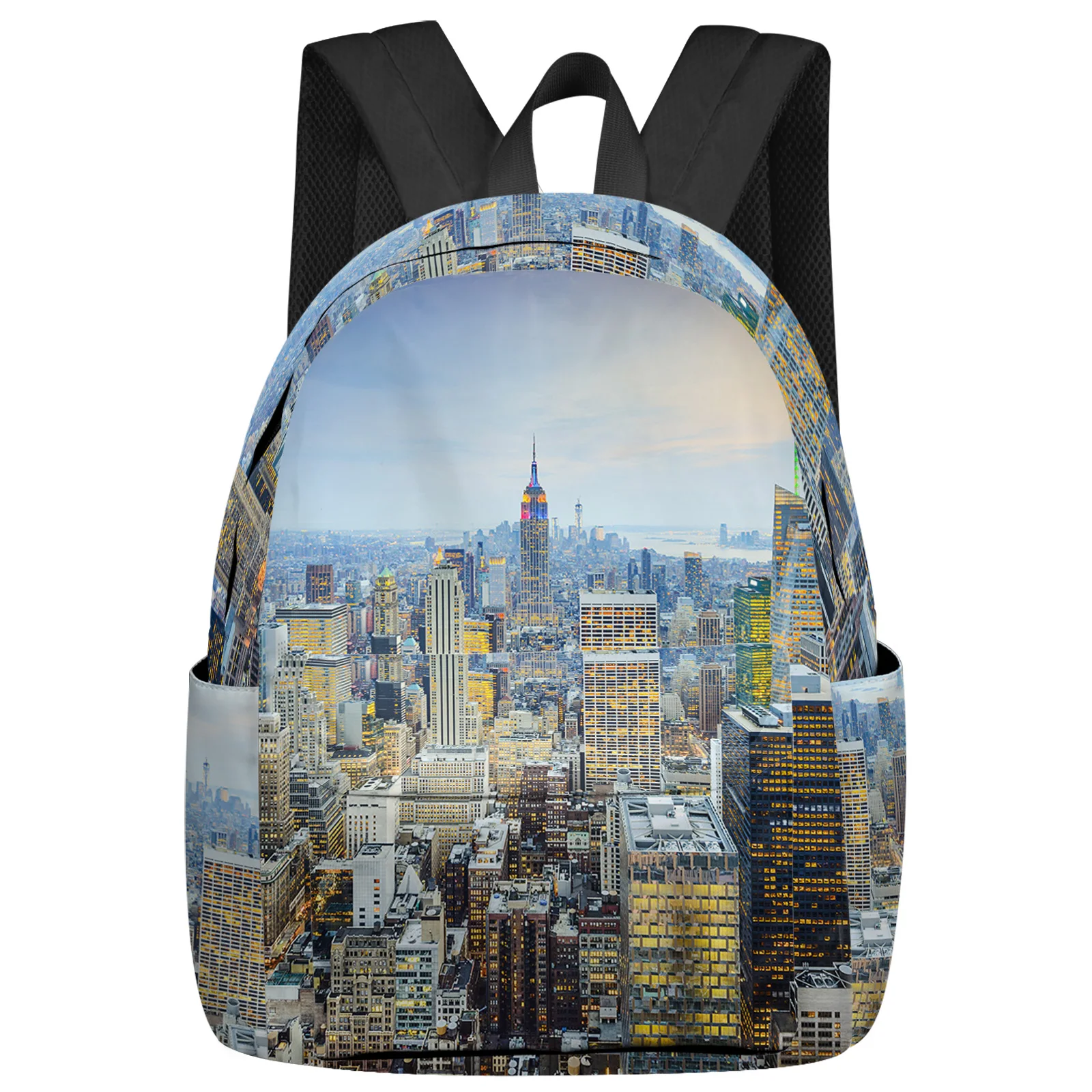 New York City Buildings Backpack Teenagers Student School Bags Laptop Bag Women's Casual Travel Backpack