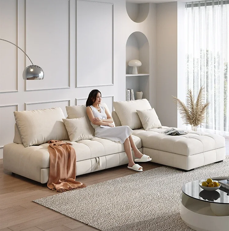 Foldable pull-out sofa bed can be used for dual-purpose direct row.