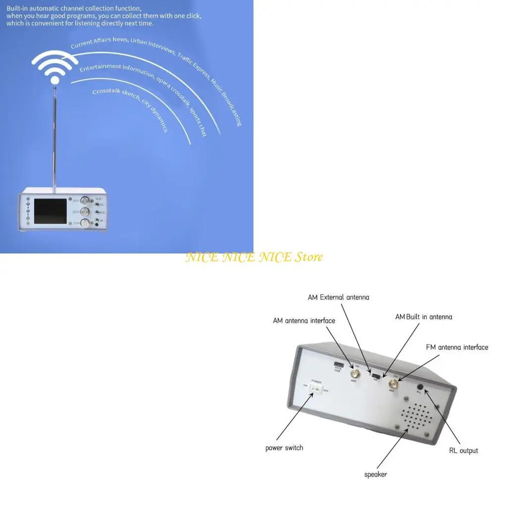 

Multifunction DIY Desktop Full Radio TEF6686 High Sensitivity Radio for Home