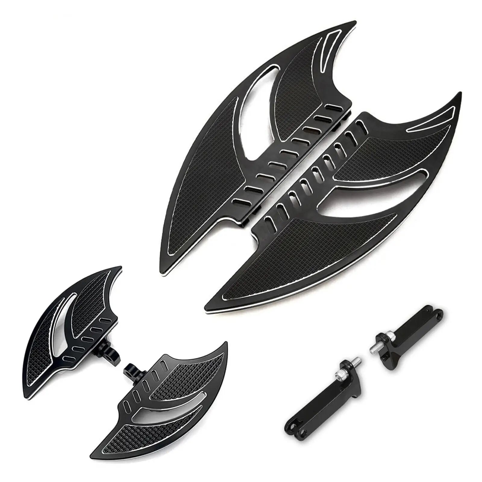 

STLF For Street Glide Ultra Classic Limited Low FLHTKL Footboards FLHR Motorcycle Black Driver Passenger Floorb