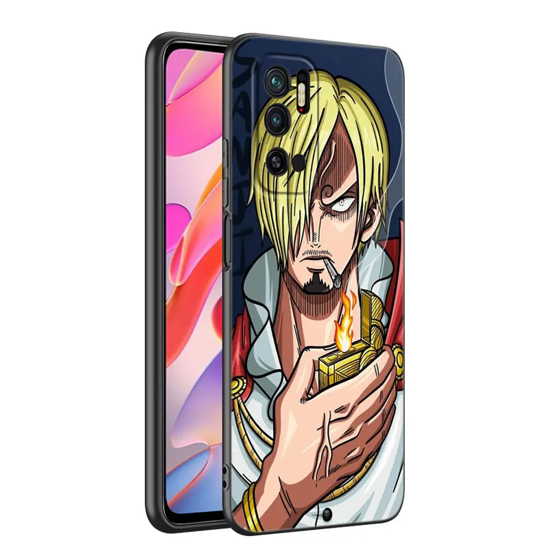 Anime One Piece Sanji Black Silicone Phone Case For Xiaomi Mi 9 SE 8 10T 11 12 13 Lite 9T 11T 12S 12T 13T 14 Pro 5G NE 11i 12X