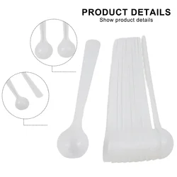 50pcs Measuring Spoon 1g White Plastic Gram Scoops Food Baking Medicine Powde Rmilk Powder, Coffee Powder, Seasoning Spoon