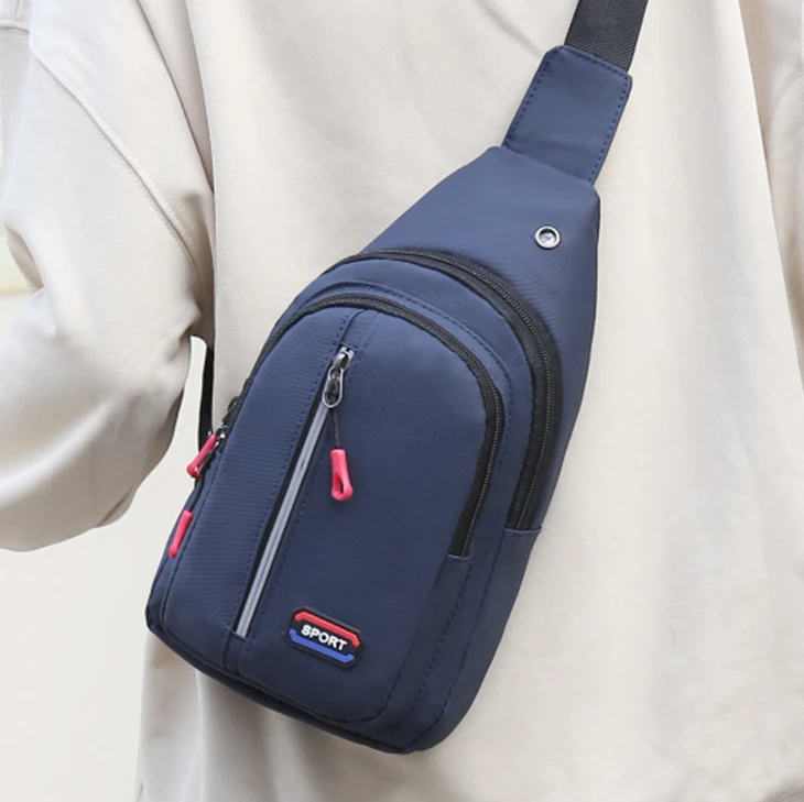 

Men's Multifunctional Chest Bag, Comfortable Oxford Fabric, Multifunctional Crossbody Bag, Mobile Phone Bag, Sports Chest Bag