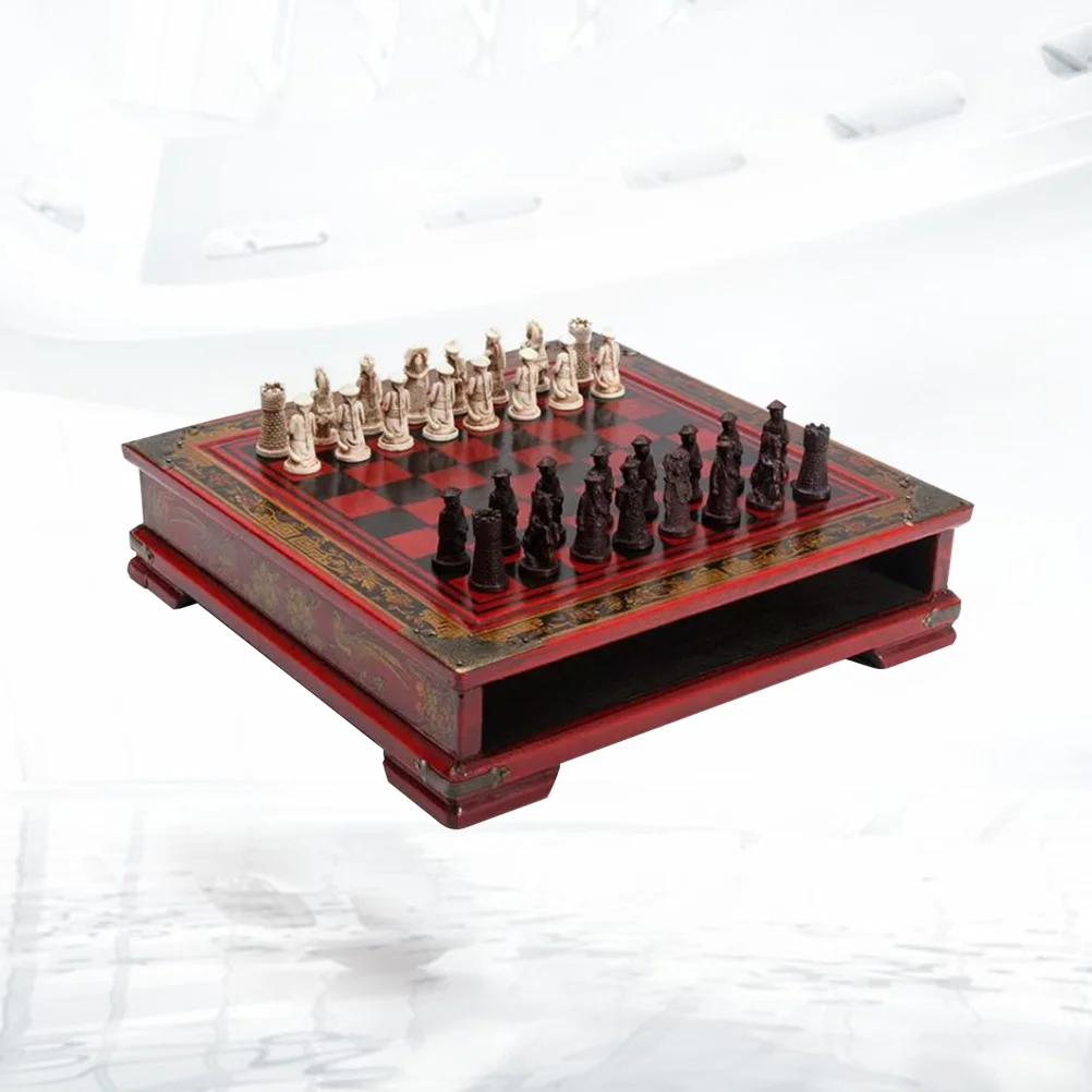 Archaize Soldiers Chess Wooden Chessboard for Kids Children Adults chess set chess set for kids terracotta warriors chess set