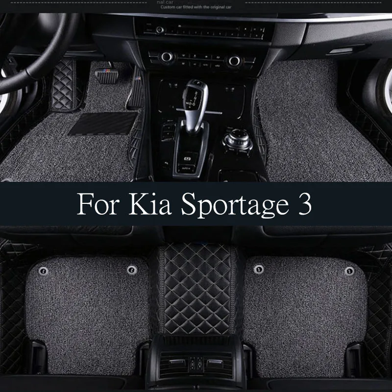 

Car Floor Mat For Kia Sportage 3 MK3 SL 2011~2016 2012 2013 Panel Foot Parts TPE Liner Carpet Pad Custom Cover Rug trunk mat