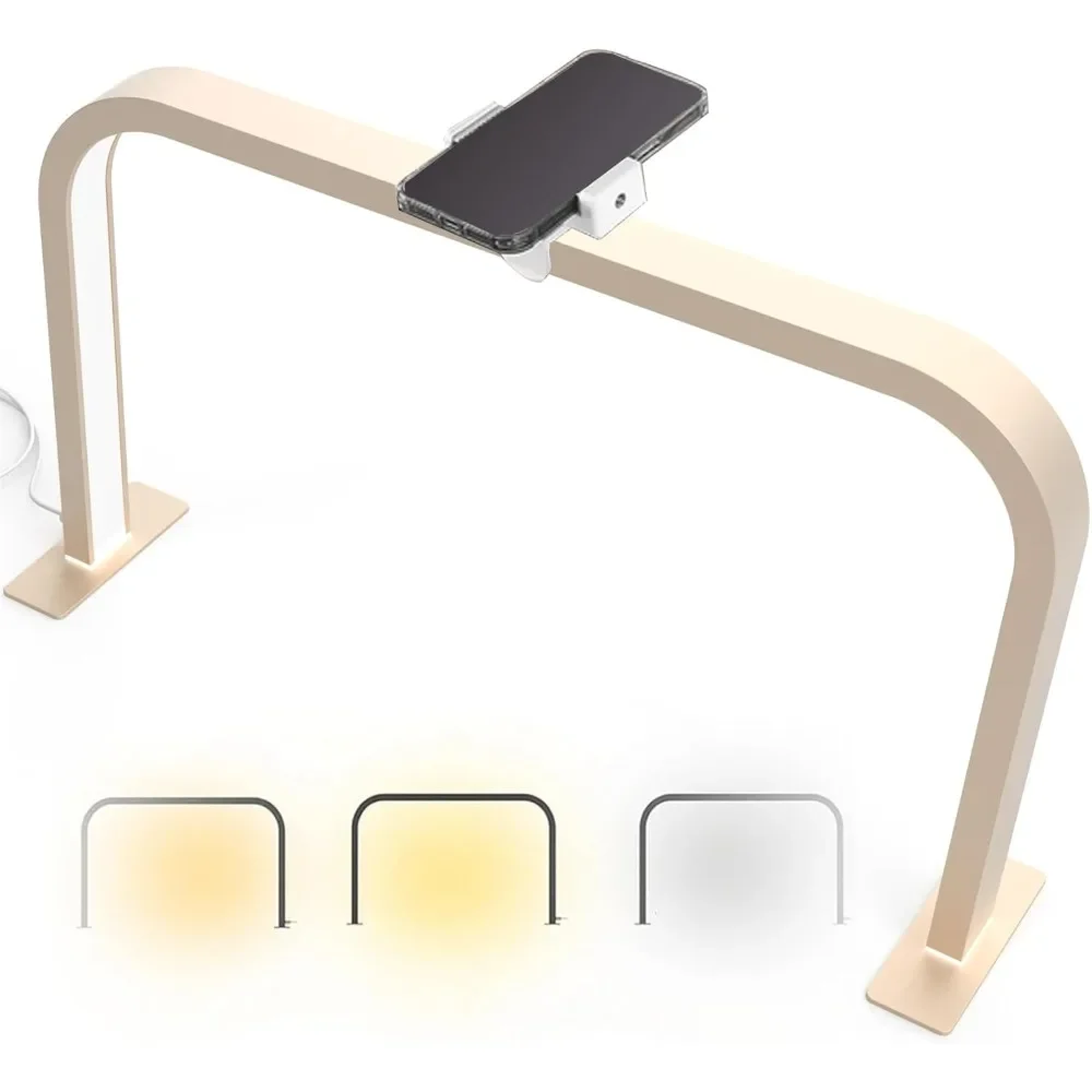 Bright Half Moon Light for Nail Desk,Professional Half Moon Nail Desk Lamp,23In Nail Tech Light,3 Modes 3000K-6000K Dimmable LED