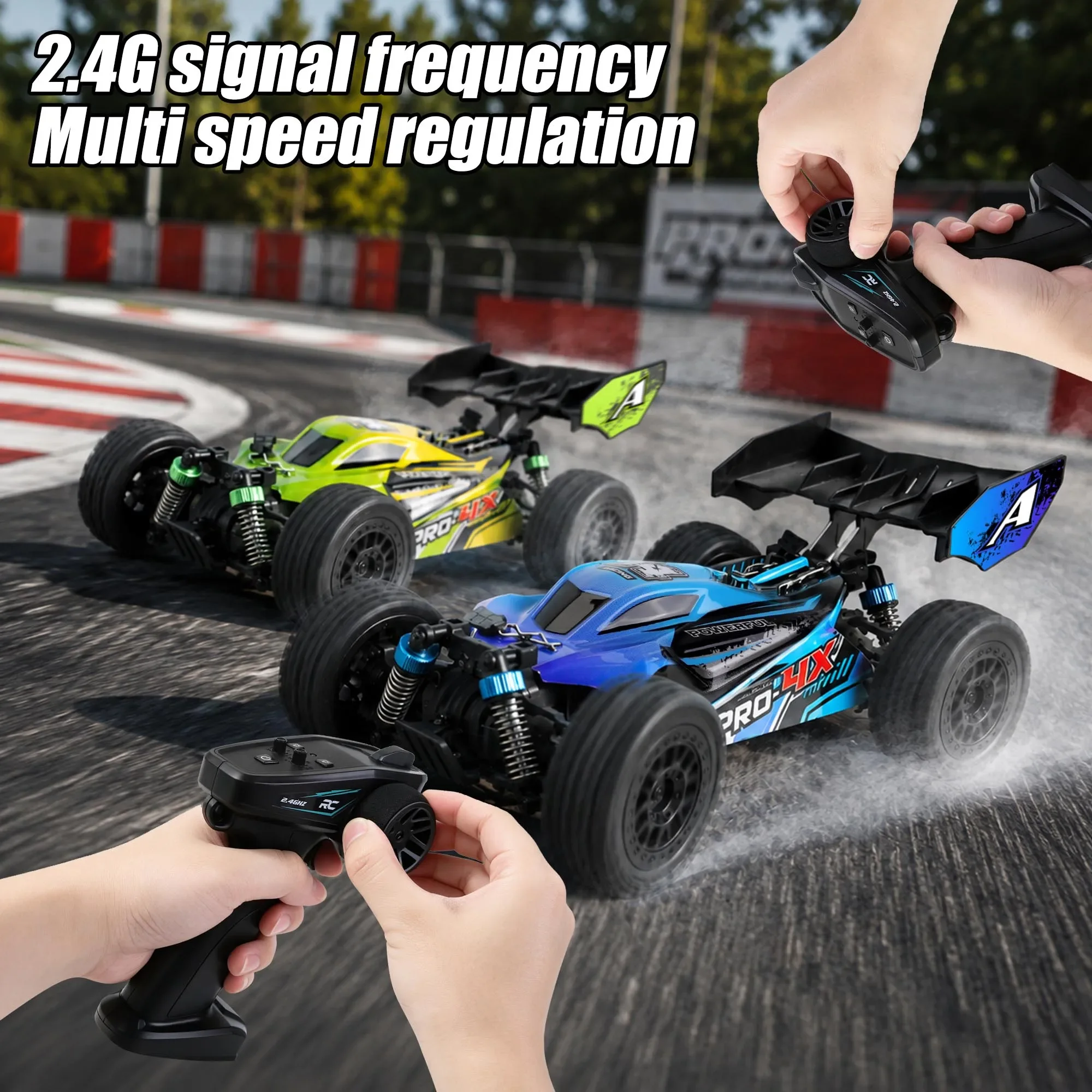 ZWN 1:24 RC Car 4WD Full Scale Remote Control Car High Speed Drift Monster Truck All Terrain Off-road Vehicle Toy For Kid Gift