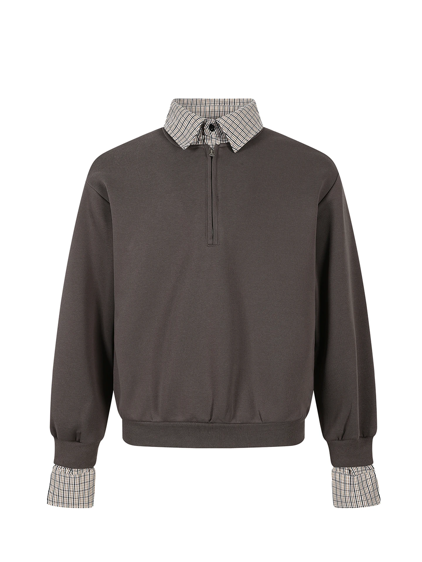 

Американский ретро-худи в клетку с пэчворком, отложным воротником, длинными рукавами, на молнии, для молодежи, повседневный, весенний