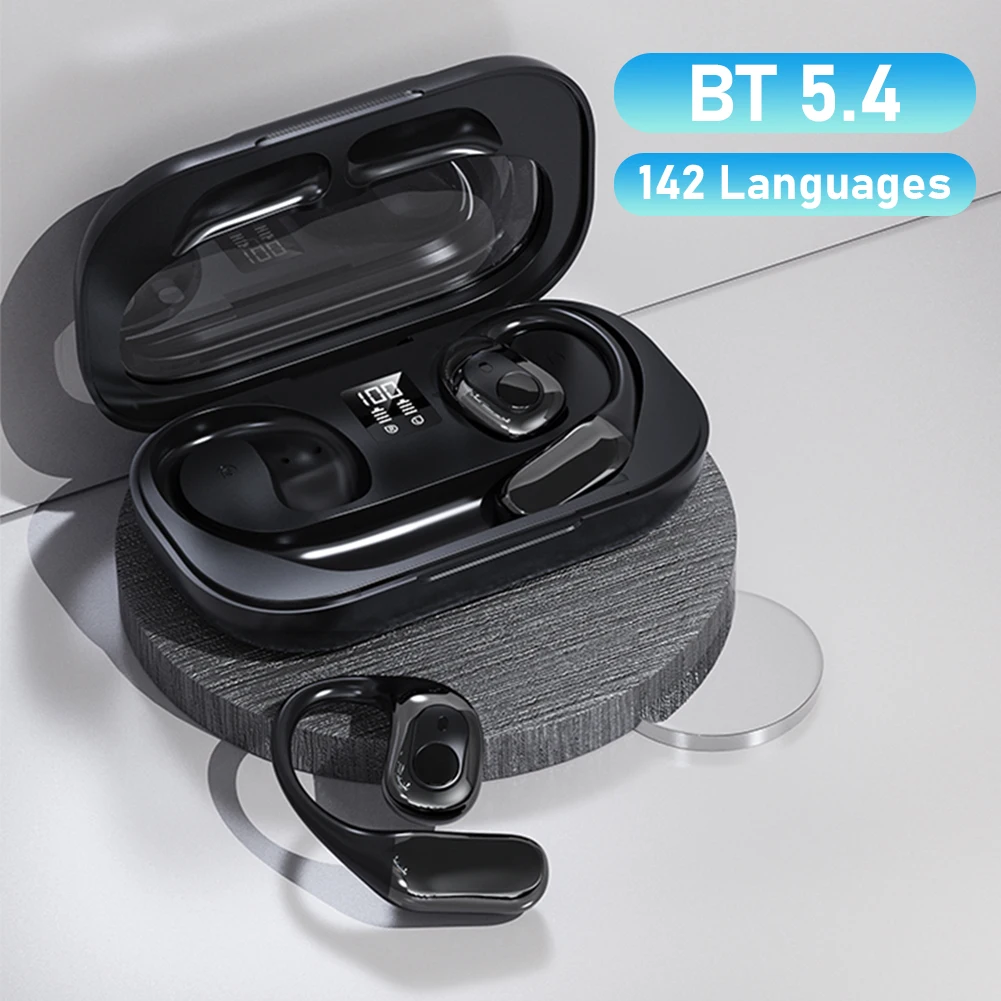 Intelligent AI Translator Earphones 142 Languages Real Time AI Voice Translator Earbuds 98% Accuracy Wireless Headphones