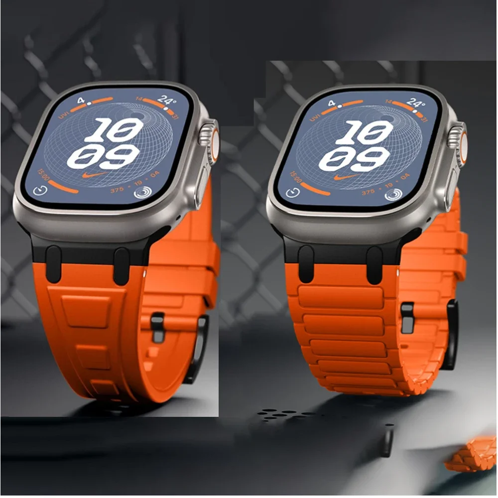 Silikonband für Apple Watch 49 mm 46 mm 45 mm 44 mm 42 mm 41 mm 40 mm Serie Ersatzarmband iWatch Ultra 10 9 8 7 6 5 4 SE Armband