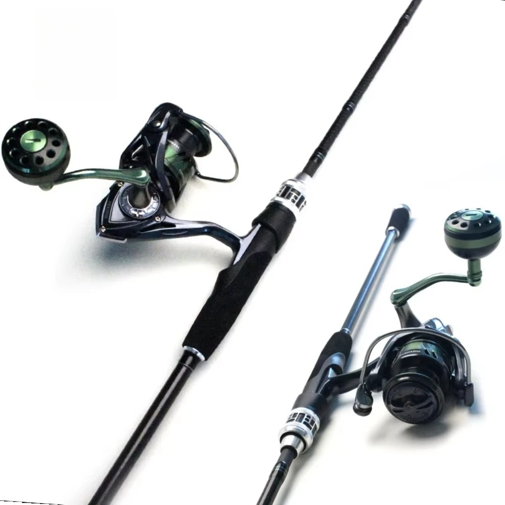 

Carbon Fiber Fishing Rod Spinning Combo Set Medium Heavy with Reel for Lake Stream River Fishing