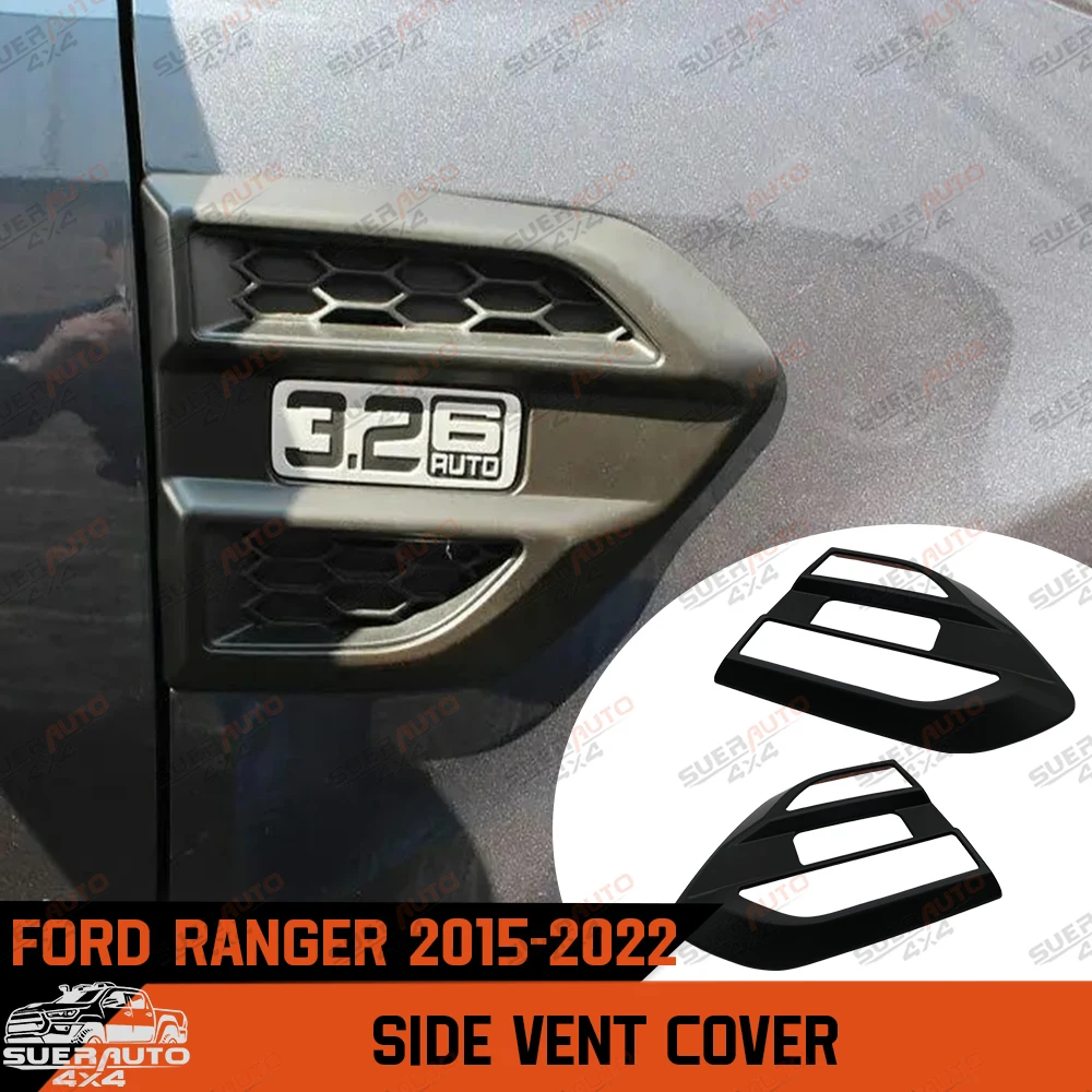 

Матовая черная накладка на боковое вентиляционное отверстие для Ford Ranger 2015-2022 PX2 PX3 T6 T7 T8 XLT XL XLS Wildtrak LIMITED SPORT для Ford Everest