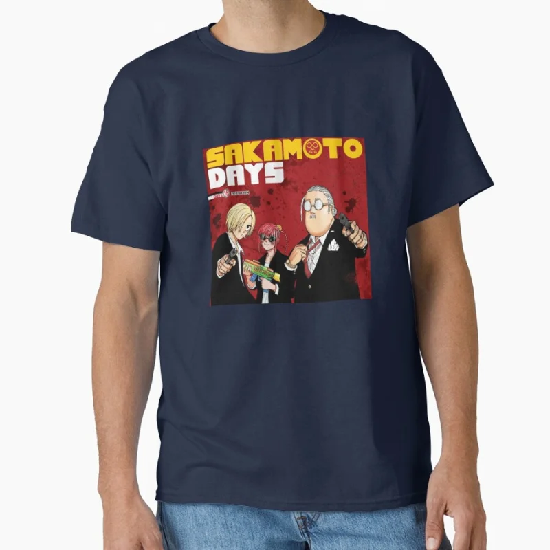 

80s Manga Sakamoto Days Anime t shirt for men Large size Tops S-6XL 100% cotton mens Clothes