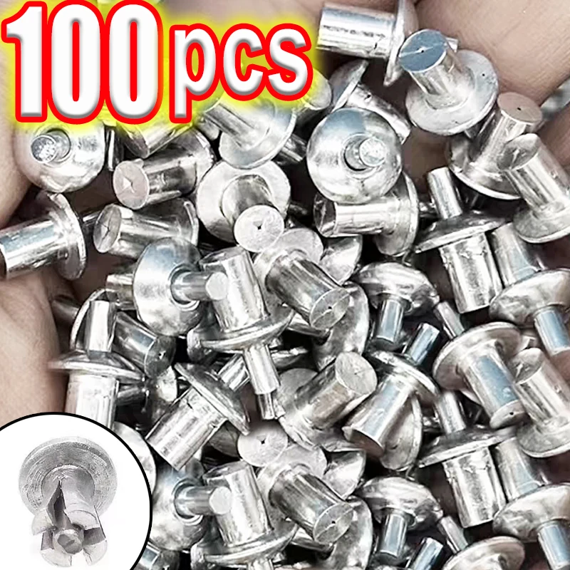 Hammer Drive Expansion Nails Head Piercing Rivet Aluminum Alloy Expansion Rivets Stainless Steel Rod Screws Board Wall Fasteners