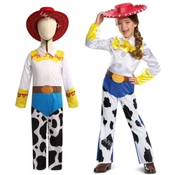 Jessie Toy Story Costume Kids Girls Disney Toy Story Jessie Cosplay Costumes Child Bodysuit Hat Suit Halloween Party Clothes