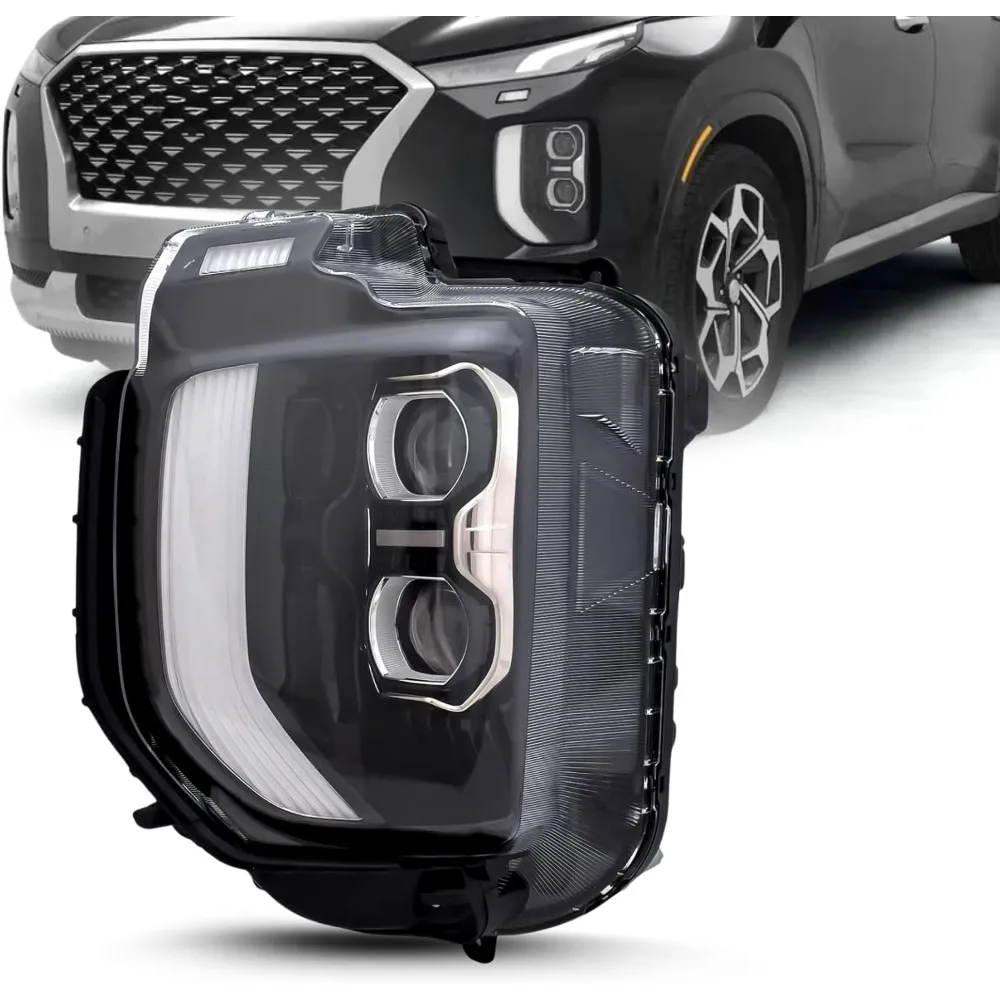

Автомобильная светодиодная фара в сборе для Hyundai Palisade 2020-2022, левая сторона, с лампами, соответствует стандартам DOT SAE