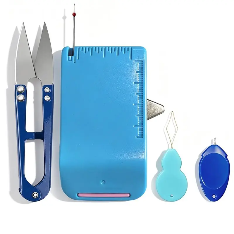 AWAH 4Pcs Magnetic Seam Guide For Sewing Machine Built-In Ruler Scale Seam Ripper Improve Sewing Accuracy