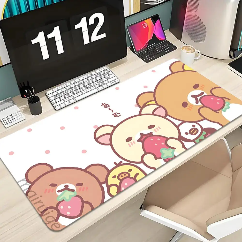 Cartoon Bears Mouse Pad Large Computer Office Game Table Mat XXL Rubber Anti-slip Gaming Keyboard Mousepad Long Desk Pads