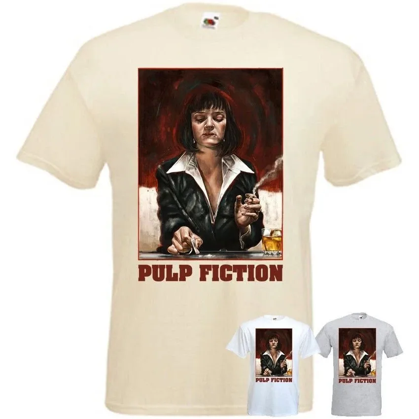 パルプ-フィクション-クエンティン-タランティーノ-v24-ホワイト-アイ-ナチュラル-手描き-カスタム-tシャツ-ユニセックス-ファッション-カスタマイズ-サービス