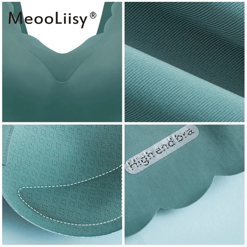 MeooLiisy M-2XL Ice Silk Seamless Thin Cup Sports Bras Beauty Back Vest Tube Top Full Coverage No Wire Yoga Lingerie