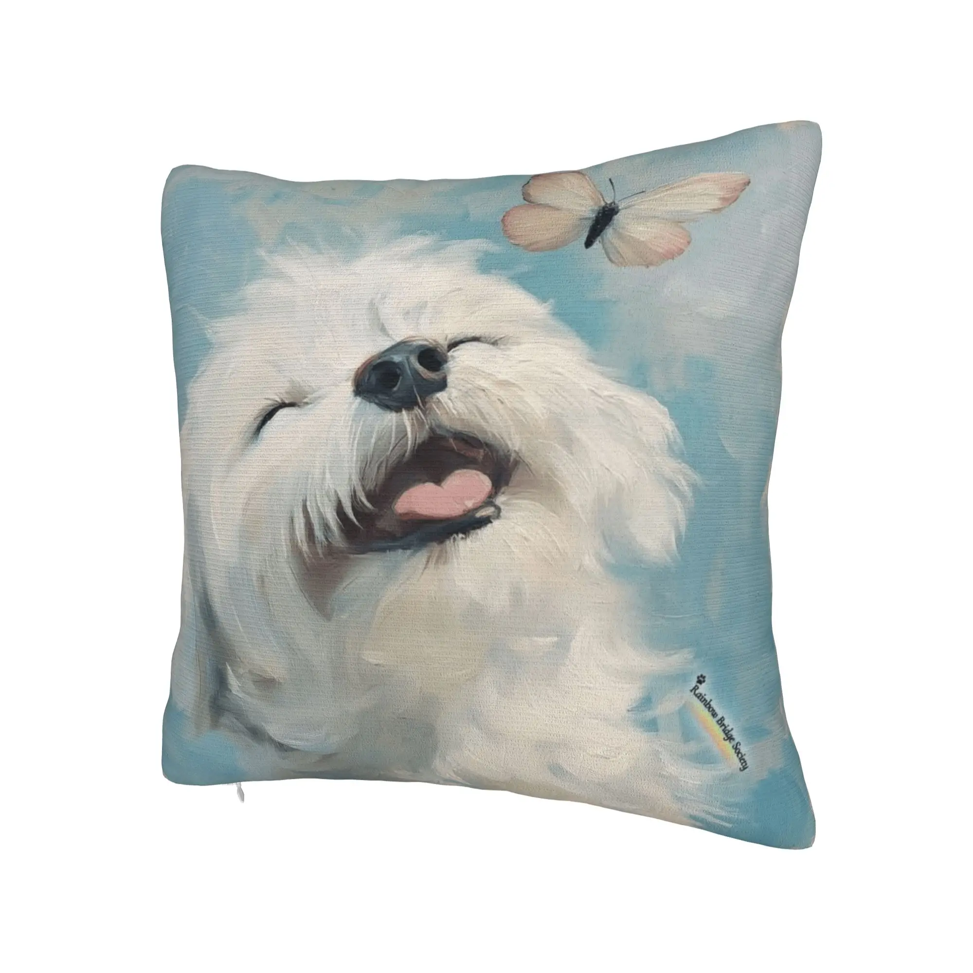 Cute Bichon Frise Pillow Cover  Comfy Cushion Cover Vintage Pillow Case For Wedding Party Home Decor