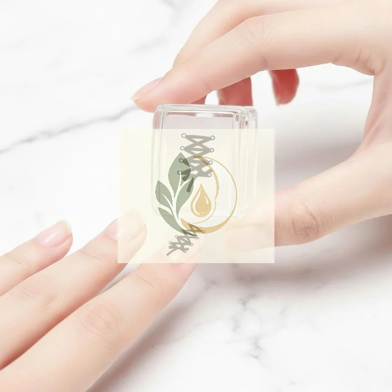 Square Nails Art Stamping Plates Transparent Silicone French Manicure Stencil Durable Nail Polish Print Tool for Salon
