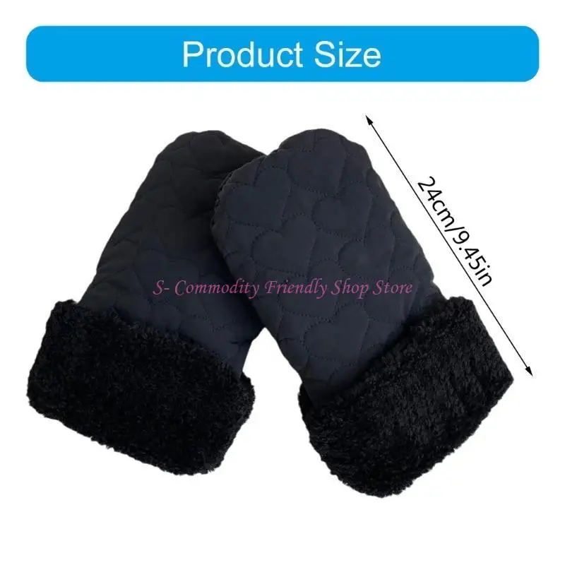 85AE Baby Pushchair Hand Muffs for Chilly Day Soft and Breathable Strollers Gloves Warm Mittens for Parents and Caregivers