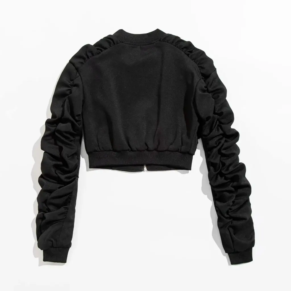 

Women's Early Spring Spicy Cool Girl Metal Buckle Motorcycle Jacket Short Flight Suit Fashionable Casual Outerwear