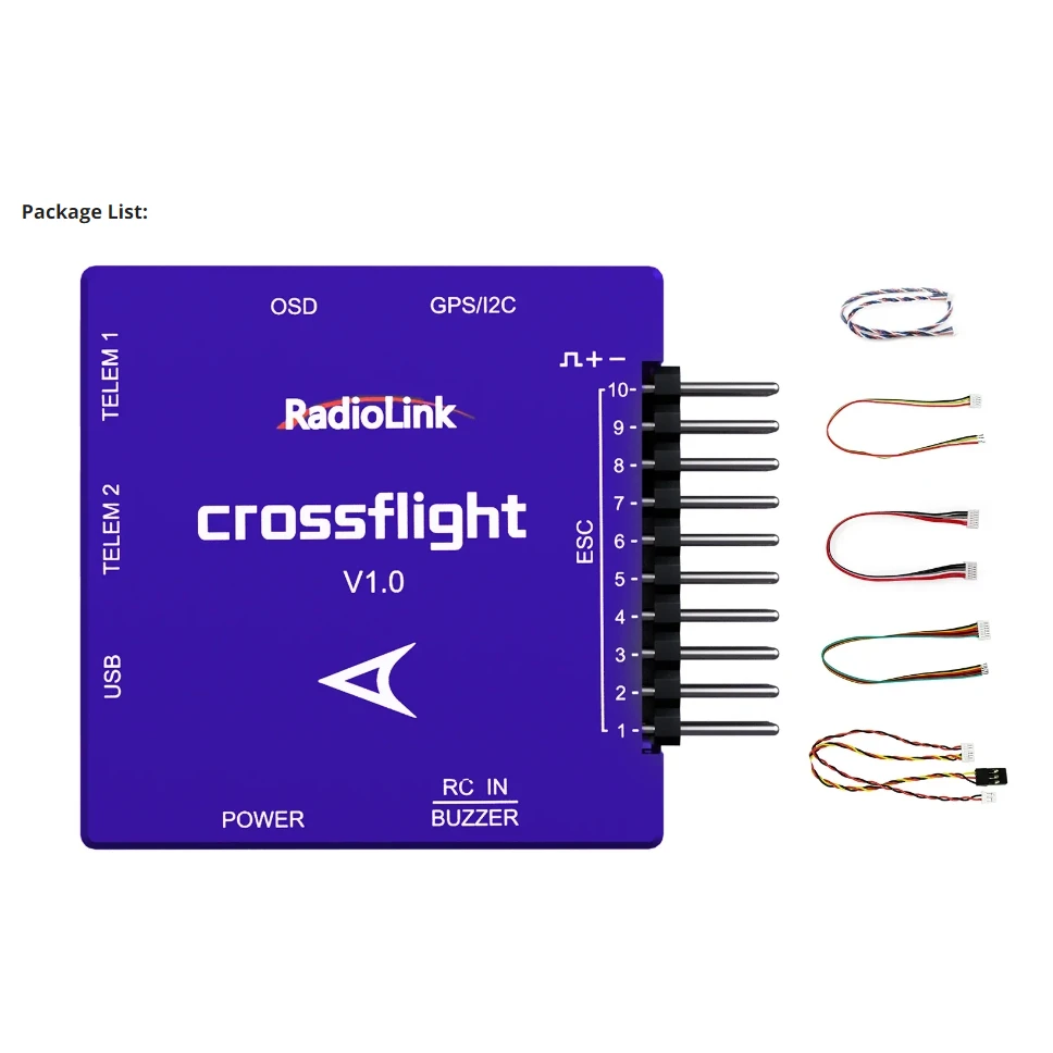 Radiolink Crossflight Flight Controller 2-12S 10CH PWM Uitgang Voor FPV Drone Helikopter Vliegtuig Auto Boot onderzeeër Radartracker