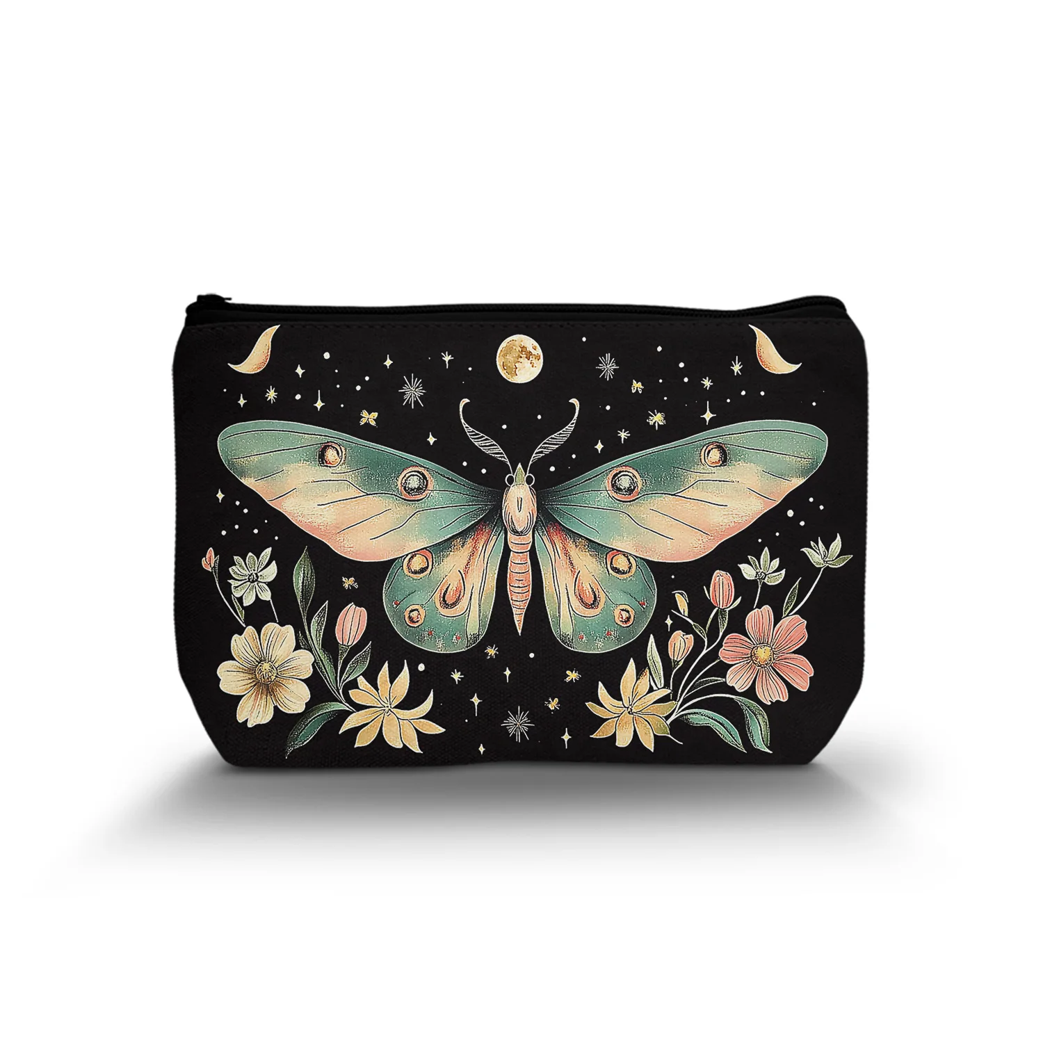 1 Pc Butterfly Cosmetic Bag For Women Makeup Bags Roomy Portable Adorable Travel Accessories Gifts Garden 8.66x5.51Inch